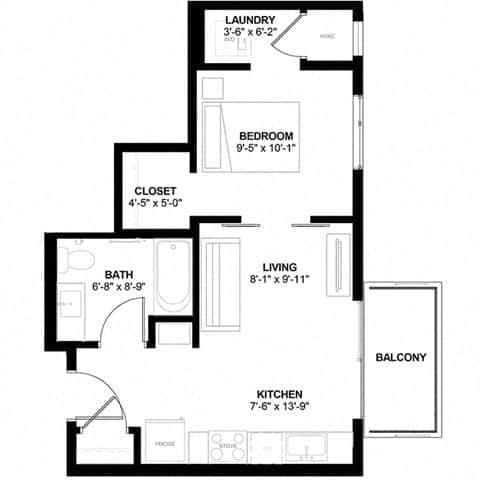 Floor Plan  a floor plan of a house with a small footprint