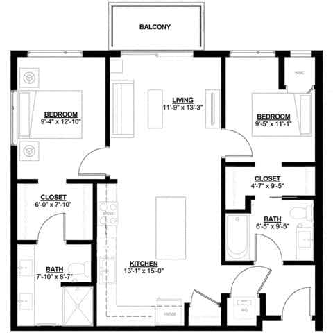 Floor Plan  the floor plan of the house has bedrooms and bathrooms