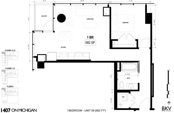 Floor Plan  a floor plan of a small house with a bedroom and a living room