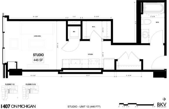 Floor Plan  floor plan of the studio apartment