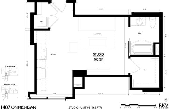 Floor Plan  floor plan of the studio apartment