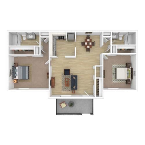 Floor Plan  a bedroom floor plan with a living room and a dining room