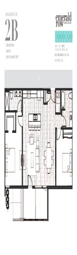 Floor Plan  a typical floor plan of a 21b apartment