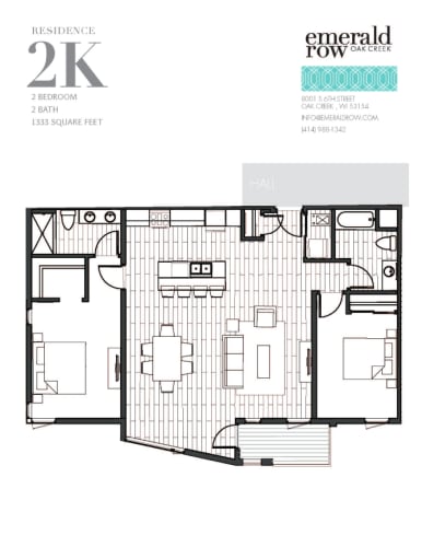 Floor Plan  a floor plan of a 2x2 bedroom apartment