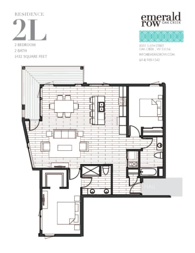 Floor Plan  floor plan of the second level of the condo