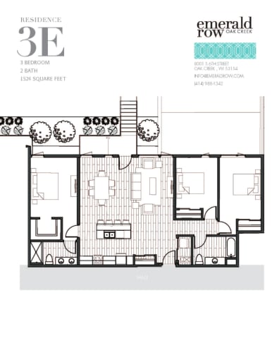 Floor Plan  a typical floor plan of a 3 bedroom apartment