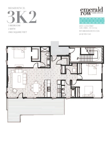 Floor Plan  floor plan of the second level of the condo
