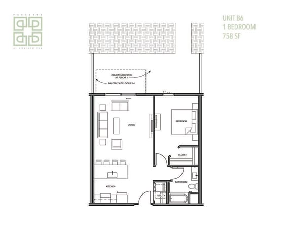Floor Plan  a floor plan of a house with a loft