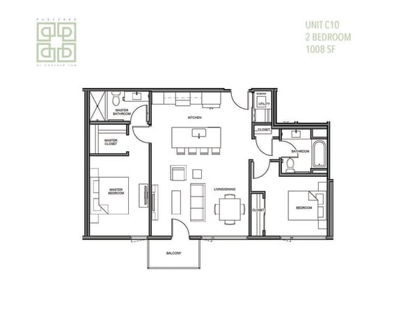 Floor Plan  a typical floor plan of a 3 bedroom apartment