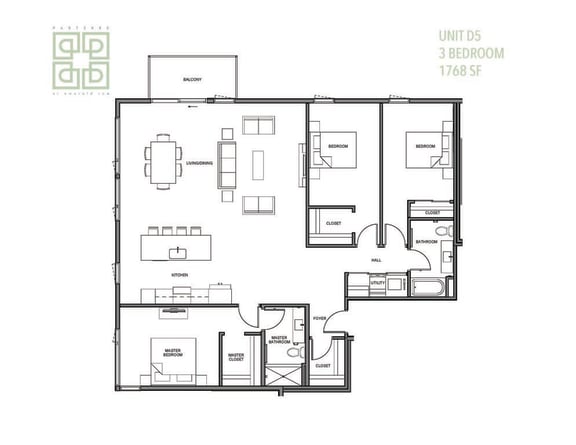 Floor Plan  the floor plan of the condo