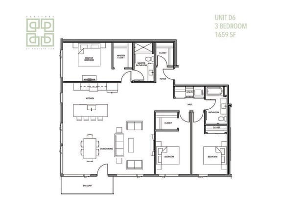 Floor Plan  the floor plan of the condo