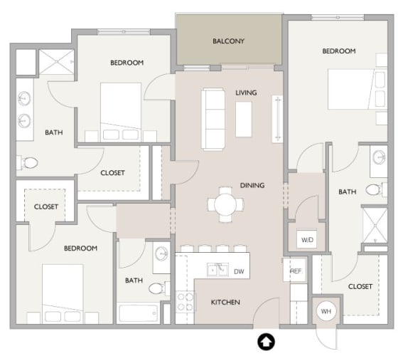Floor Plan  a floor plan of a living room and a kitchen