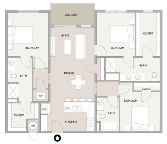 Floor Plan  a floor plan of a renovated house