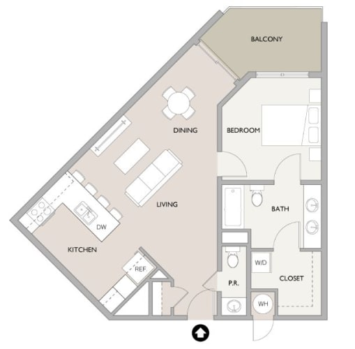 Floor Plan  a1 1 bedroom floor plan apartments the towers