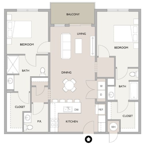 Floor Plan  a floor plan of a living room and a kitchen
