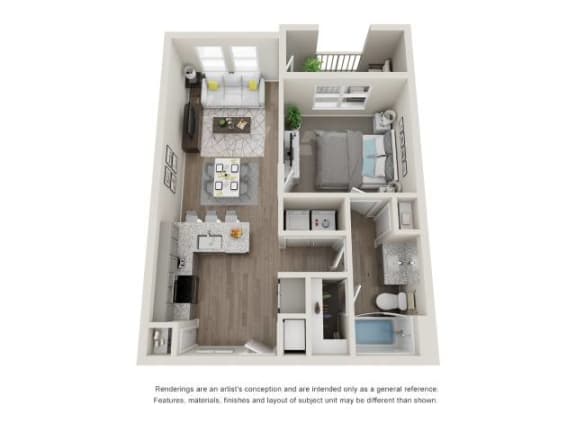 Floor Plan  a 1 bedroom floor plan  villas at spring creek