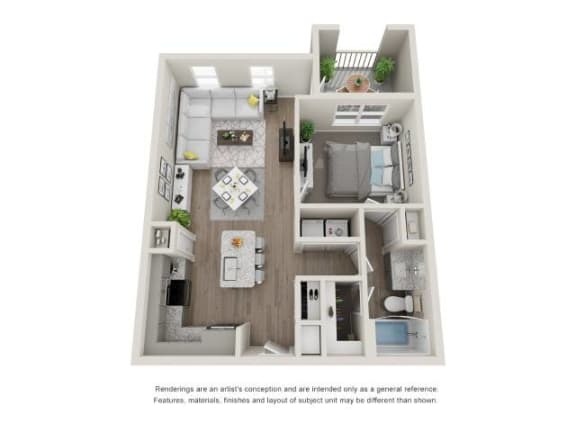 Floor Plan  a 1 bedroom floor plan  villas at spring creek