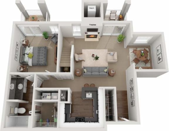 Floor Plan  a floor plan of a house with a bedroom and a living room