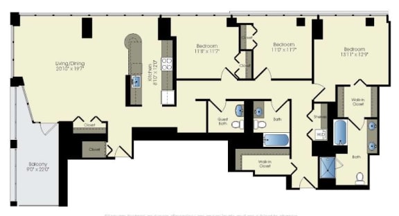 Floor Plan  a floor plan of a house with severalartments and a staircase