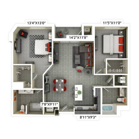 Floor Plan  an illustration of a floor plan of a house
