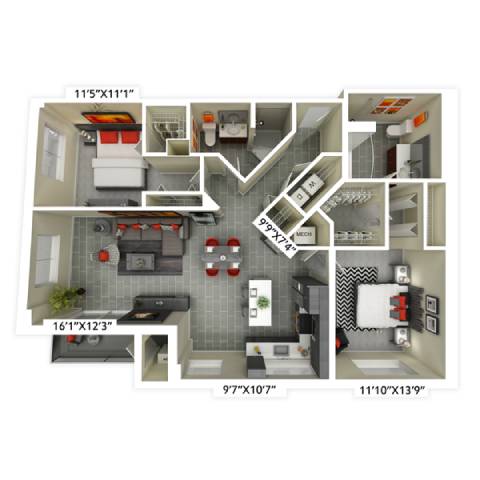Floor Plan  a floor plan of a house with a bedroom and a living room