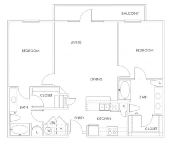 Floor Plan  a 1 bedroom floor plan  home