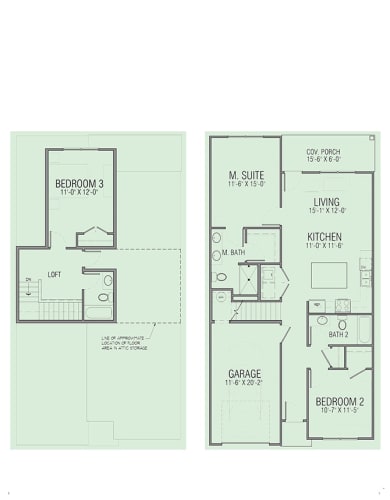 Floor Plan  the floor plans of two different layouts of a house