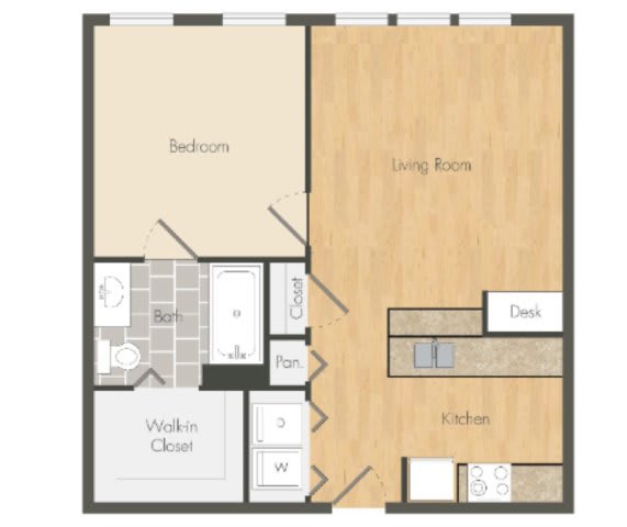 Floor Plan  a floor plan of a home with a bedroom and a living room