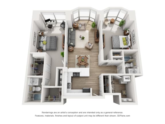 Floor Plan  Two Bedroom 0
