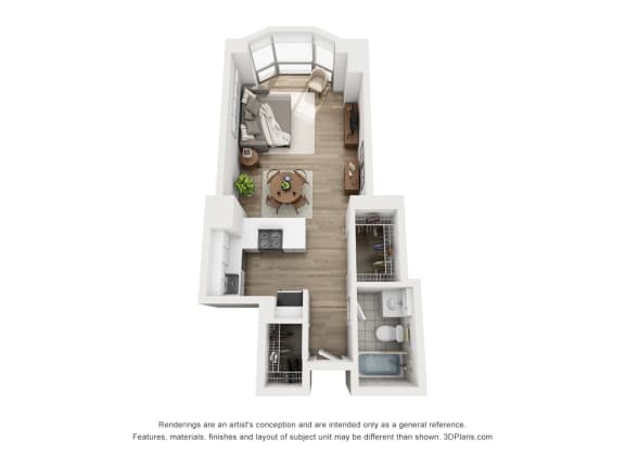 Floor Plan  a floor plan of a bedroom with a bathroom and a living room