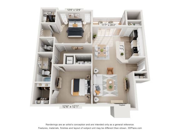 Floor Plan  a 3d floor plan of a house