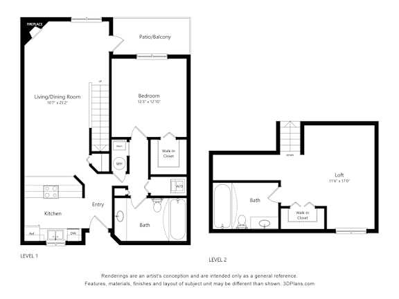 Floor Plan  a floor plan of two different floor plans of a house