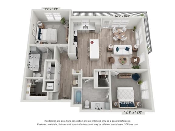 Floor Plan  a 1 bedroom floor plan  summit  2100 sq ft