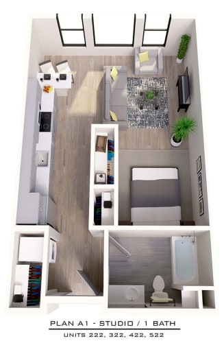 Floor Plan  A1-1 Studio