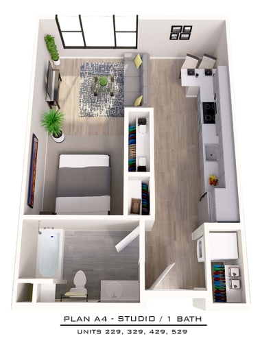 Floor Plan  a 1 bedroom floor plan  studio