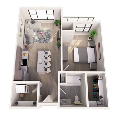 Floor Plan  B2-1 1X1
