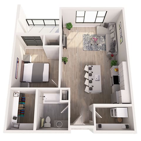 Floor Plan  B4-2 1X1