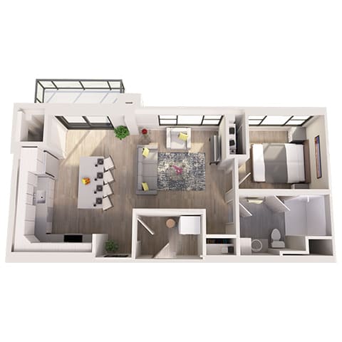 Floor Plan  B6-2 1X1