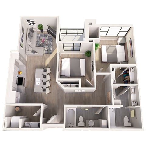 Floor Plan  C1-2 2X2