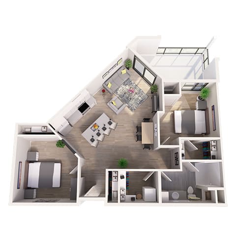 Floor Plan  D4-2 1 + DenX1
