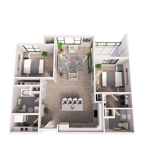 Floor Plan  D7-2 2X2