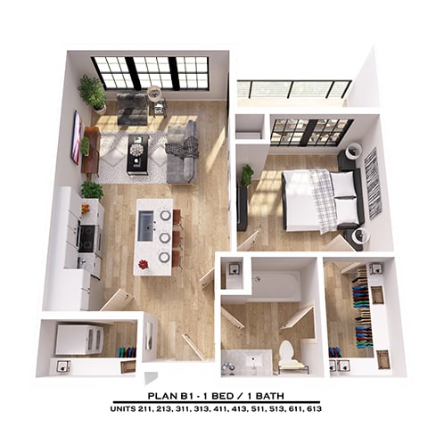 Floor Plan  B1 1X1