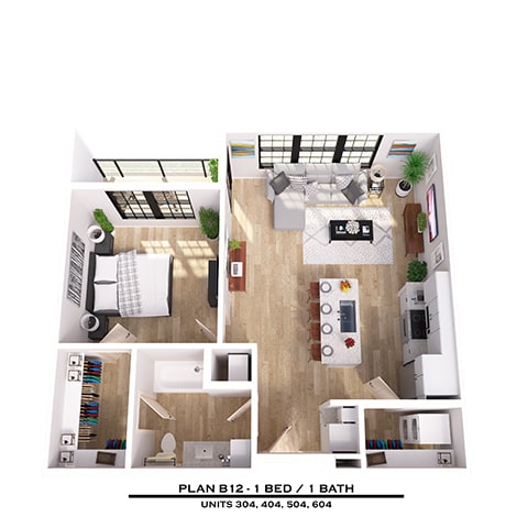 Floor Plan  B12 1X1