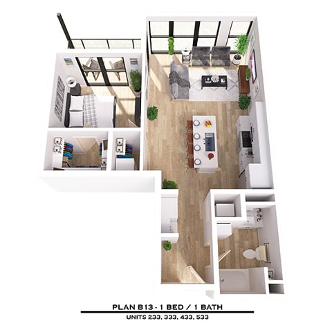 Floor Plan  B13 1X1