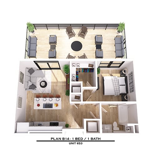 Floor Plan  B14 1X1