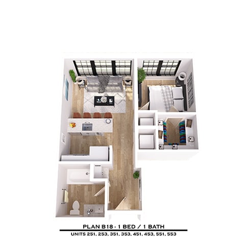 Floor Plan  B18 1X1