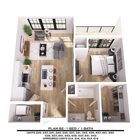 Floor Plan  B2 1X1