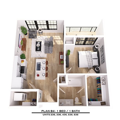 Floor Plan  B4 1X1
