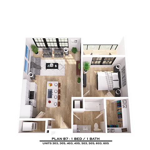 Floor Plan  B7 1X1