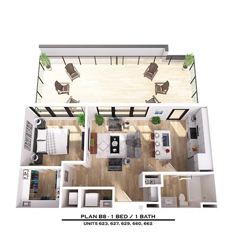 Floor Plan  B8 1X1